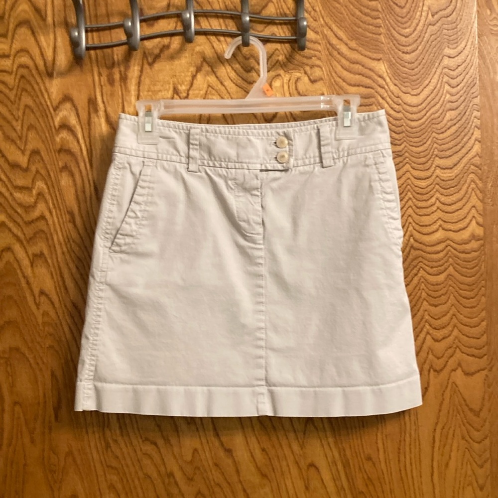 J. Crew Khaki (jean-ish) mini skirt!